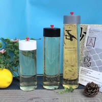 Bouteille créative pour jus infusé à froid, bouteille de boisson, tasse à thé au lait, bouteille de thé perforée jetable, gobelet en plastique PET, bouteille à fruits