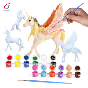Chengji bricolage Graffiti Art cheval en forme de conception lignes claires correspondant Pigments colorés brosse modèle main coloriage jouets - Product Image 1