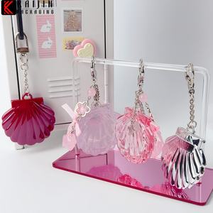 <span class=keywords><strong>Palette</strong></span> de poudre, boîte à blush, étui à rouge à lèvres, boîte à poudre personnalisée en coquille de nacre <span class=keywords><strong>rose</strong></span>, boîte à poudre, boîte à fards à paupières avec pendentif - Product Image 2