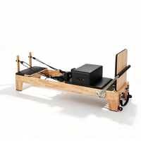 Barre de pieds réglable en bois pour Reformer Pilates professionnel, système de poulies en bois pour studio