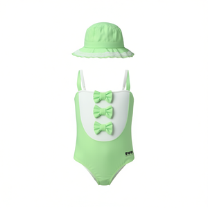 Costume intero HDJ con dettaglio fiocco verde menta taglia 1/2 2/3 3/4 4/5 per ragazze - Product Image 1