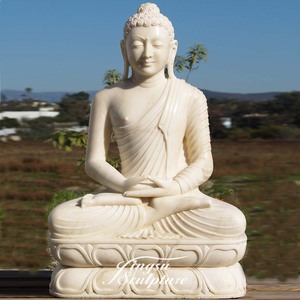 Hechos a mano al aire libre blanco puro jardín estatuas de <span class=keywords><strong>Buda</strong></span> <span class=keywords><strong>grande</strong></span> - Product Image 6