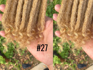 Extensions de <span class=keywords><strong>cheveux</strong></span> en vrac 100 % naturels, faits à la main, 0,6 cm, <span class=keywords><strong>afro</strong></span> crépus colorés avec pointes bouclées, pour tresses au crochet - Product Image 3
