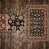 Tapis de prière musulman de haute qualité, 100% laine, taille personnalisée, motif floral, style WILTON, tufté à la main, à poils longs