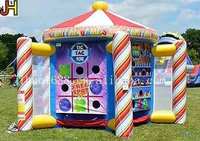 Jeu de Tic Tac Toe gonflable 4 points et jeux de sport de carnaval Tic Tac Toe gonflables