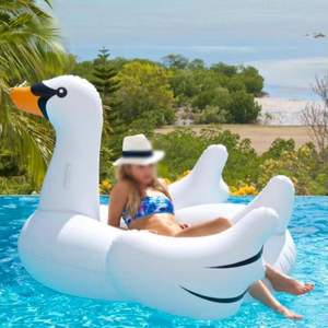 Popular Waterhan Juguete Inflable Flotante Personalizado Duradero para Piscina, <span class=keywords><strong>Cisne</strong></span> Blanco Grande para 1-2 Pasajeros, para Exteriores - Product Image 2