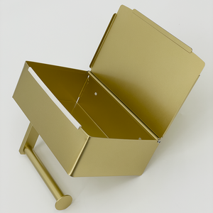Intelligente spazzolato oro mano bambino in acciaio inox bagno wc salviettine umidificate carta velina <span class=keywords><strong>porta</strong></span> scatola Dispenser <span class=keywords><strong>con</strong></span> ripiano - Product Image 4