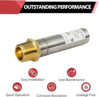 Amortisseur de choc d'eau de taille AA 1/2" NPT, 33-180 ° Suppresseur de chocs d'eau sans plomb F 250 PSI pour tuyaux, robinets, machines à laver
