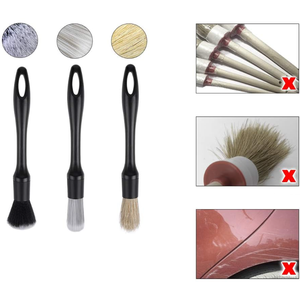 Set di 3 Spazzole per Lavaggio Auto, Kit per <span class=keywords><strong>Pulizia</strong></span> <span class=keywords><strong>Interni</strong></span> con Setole Diverse per Rimozione Polvere e <span class=keywords><strong>Pulizia</strong></span> Bocchette dell'Aria - Product Image 2