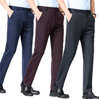 Pantalon Habillé Homme Très Vendu Coupe Ajustée Business Décontracté Léger Droit Formel Élégant Confort Extensible