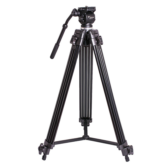 Weifeng WF717 1.8m Height/Professional WF-717 Video Tripod + Fluid Pan Head Kit 189cm 8kg for DV DSLR