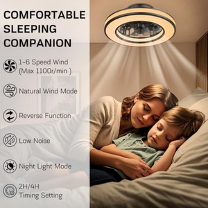 New 16.5 Inch LED Smart 7-Blade 6-Speed Ceiling Fans Rotation Readable LED <b>Lamps</b> DC Motor <b>Remote</b> <b>Control</b> for Living Room Home - Product Image 5