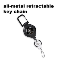 Vente directe usine – Accessoire de camping et d'escalade : Bobine télescopique tactique portable avec boucle, porte-clés ABS à joint torique et ruban PVC