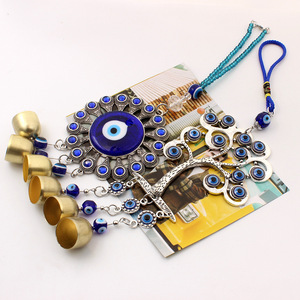Ojos hogar colgante ornamento vida árbol demonio ojos viento carillón campana venta al por Mayor turco azul ecológico amor Feng Shui cristal - Product Image 4