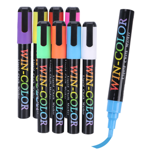 Win-<span class=keywords><strong>Color</strong></span> 8 Farben Löschbare Graffiti-Stifte Flüssigkreide Fenstermarker-<span class=keywords><strong>Set</strong></span> für Fluoreszierende Tafeln und Kreidetafeln - Product Image 1