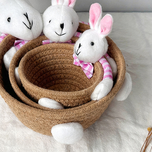 <span class=keywords><strong>Cesta</strong></span> <span class=keywords><strong>de</strong></span> Regalo Hecha a Mano para la Búsqueda <span class=keywords><strong>de</strong></span> Huevos <span class=keywords><strong>de</strong></span> Pascua, <span class=keywords><strong>Cesta</strong></span> <span class=keywords><strong>de</strong></span> Regalo Personalizada, Adornos Navideños para el Hogar, Cestas <span class=keywords><strong>de</strong></span> Almacenamiento Anidadas con Conejito <span class=keywords><strong>de</strong></span> Pascua - Product Image 5