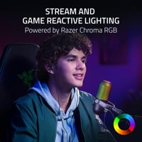 Razer Seiren V3 Chroma Mikrofon USB RGB Profesional Supercardioid dengan Sensor Tap-to-Mute untuk Streaming, Gaming, dan Podcast