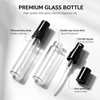 Flacon pulvérisateur de parfum de voyage 2ml 3ml 5ml 8ml 10ml 12ml en verre, atomiseur échantillon, vaporisateur à fine brume, vente en gros
