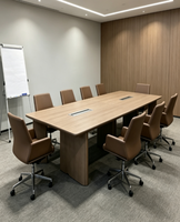 Table de conférence exécutive haut de gamme, MGX-103B avec port de câblage, taille personnalisée pour salle de réunion