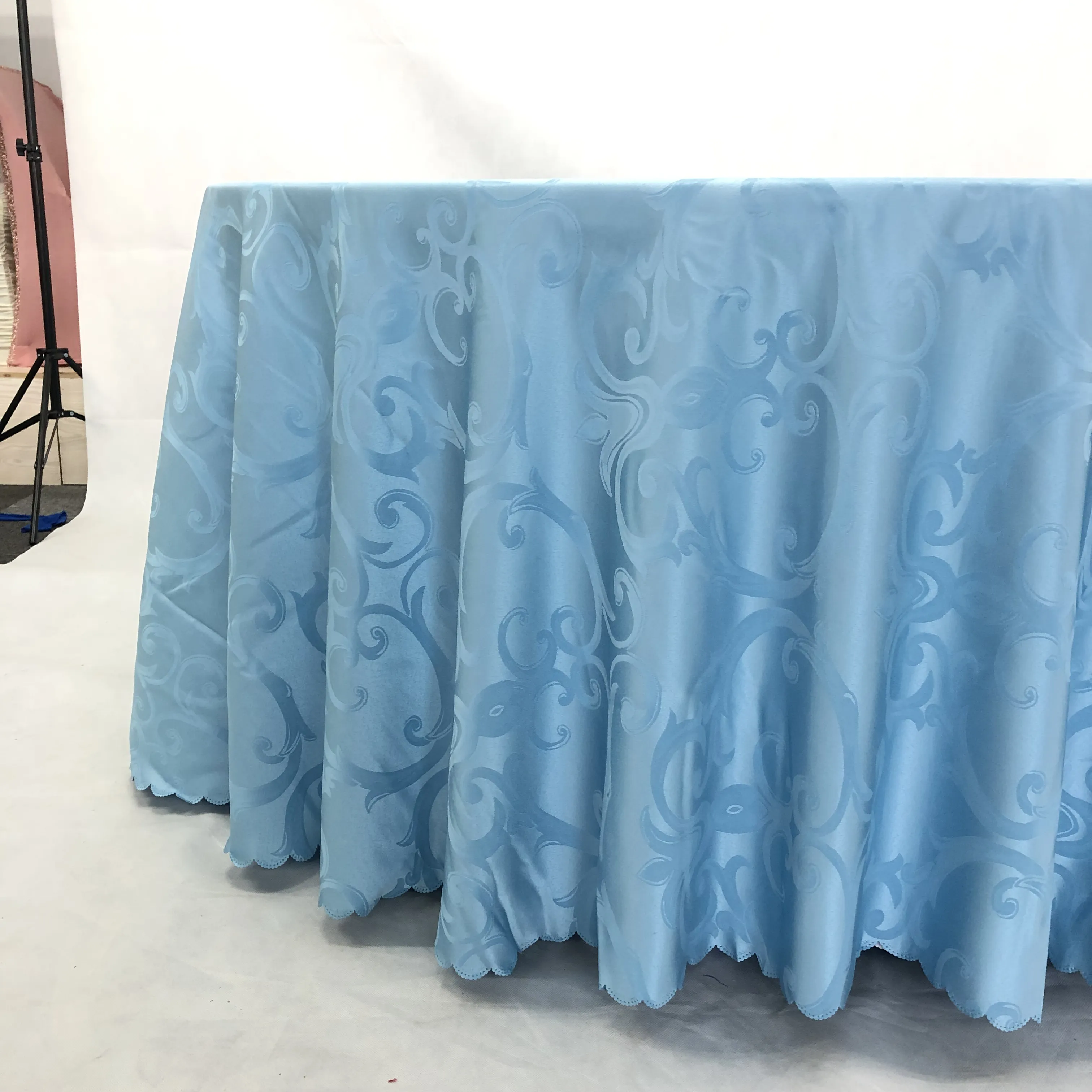 Luxus Polyester-Tischdecken rundes Tischdeckel für Hochzeit Party Bankett Veranstaltungen