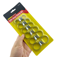Kit de 12 colliers de serrage réglables en acier au carbone, zingués, pour tuyaux d'eau, tubes de carburant, réparation automobile et plomberie