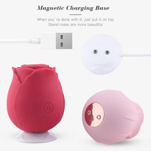 Mini vibromasseur rose en forme de fleur pour stimulation clitoridienne et mamelon, suceur vibrant pour femmes - Product Image 2