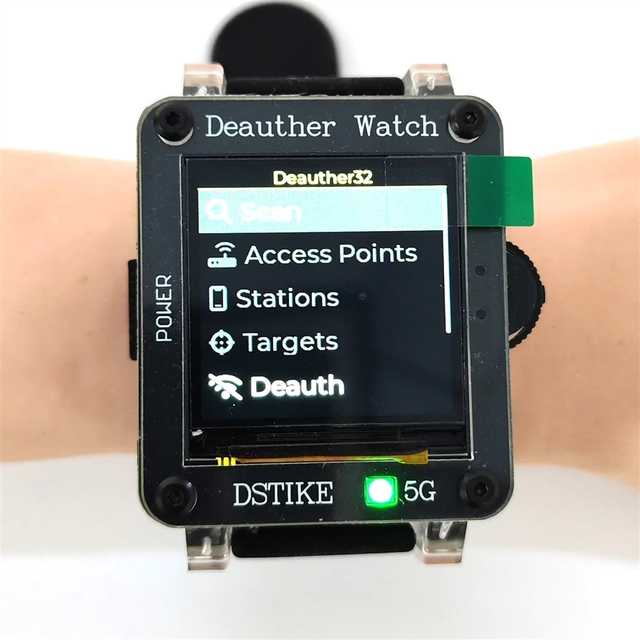 GGDX Hot Seller DSTIKE Deauther Watch X -5G ESP32C5 Dual-Band Support Interact With, Scan, test Both 2.4GHz 5 Networks