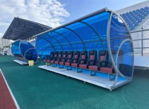 Elite One-Row Portable Soccer Dugouts Bancs de football pour les joueurs et les entraîneurs en acier et en aluminium pour le stade et l'école - Product Image 3