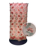 Tissu en polyester tricoté respirant et infroissable brodé de dentelle pour femmes, jeunes filles, textiles de maison, vêtements et accessoires de mode
