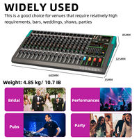 Console de mixage audio 16 canaux PA16, table de mixage DJ avec alimentation fantôme 48V, effets DSP 256, table de mixage pour scène