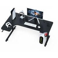 BEISIJIE coin moteur unique bureau d'ordinateur en option assis debout Table de bureau réglable en forme de L Table de jeu de bureau