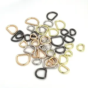 Wholesale black gold silver metal D ring buckle for bag