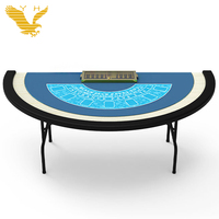 Zienyh — Table Blackjack, pieds pliants, qualité professionnelle, Design personnalisé, 2.2m