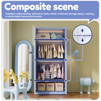 Armoire en acier épaissi avec fenêtre en verre cannelé pour vêtements