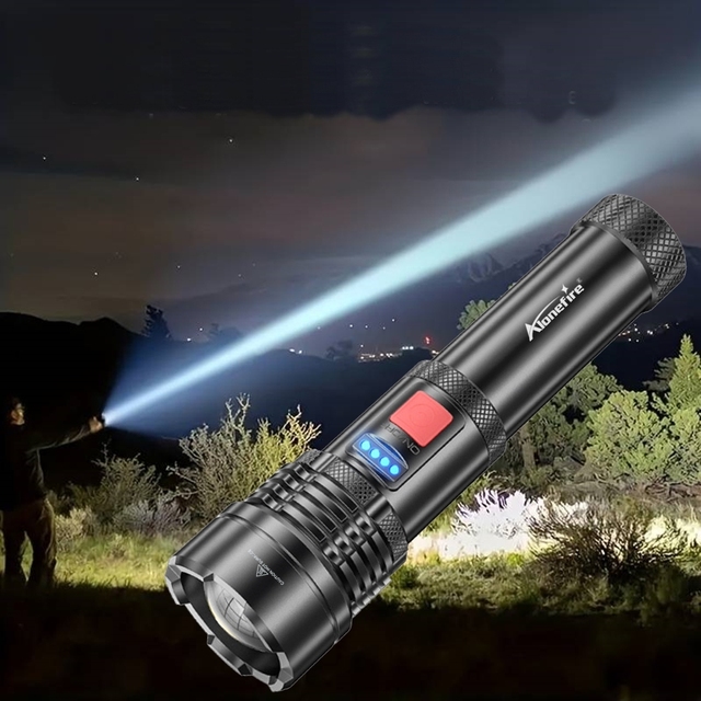 20W Zoom Circular Beam High Bright Flashlight Usb Rechargeable Home Outdoor Hiking Travel Camping Hunting Fishing Patrol Torch