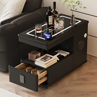 Armoire latérale intelligente pour la maison Petite table basse minimaliste moderne Tables de salon mobiles de petite taille et de coin de canapé