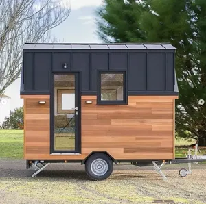 카사 통나무 집 바퀴에 작은 집 조립식 나무 조립식 고급 집 현대 조립식 모바일 홈