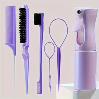 Lot de 12 bouteilles de spray portables écologiques en plastique pour soins capillaires, avec peigne lissant et brosses de massage du cuir chevelu – Vente en gros