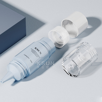Échantillon Gratuit 10ml 15ml Flacon de Sérum Cosmétique Personnalisé en Plastique Dépoli à Épaulement Plat avec Compte-gouttes