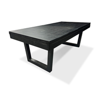 Table de jeu multifonctionnelle de 7 pieds, billard, ping-pong, billard américain, table à manger avec poches en cuir et coussinets en caoutchouc pour la maison, le bureau ou les loisirs