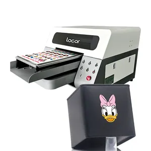 Gift printing A3 UV flatbed printer with dual XP600 head for crystal label printing phone case wood acrylic pen bottle printing