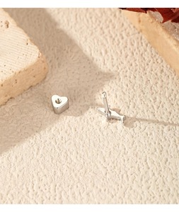 Fashion S925 Sterling Silver Shark Helix <b>Earrings</b> Sparkling Moissanite Heart Screw Stud <b>Earrings</b> for Women Exquisite Jewelry - Product Image 6