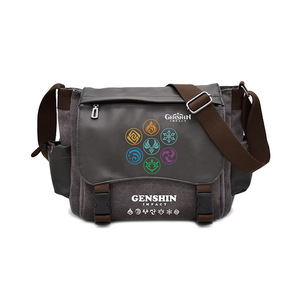 Pokem-on bolso de un solo hombro <span class=keywords><strong>Gengar</strong></span> Genshin Impact Anime lienzo bandolera estudiante viaje deporte bolsa niños regalo ornamento - Product Image 3