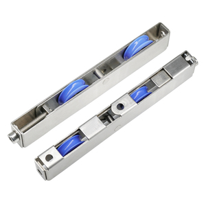 Polea de rueda de rodillo de ventana de puerta corredera ajustable de acero inoxidable pesado con rodamiento para ventana de puerta de aluminio automática - Product Image 1