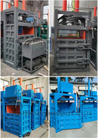 Presse à balles verticale semi-automatique pour déchets, presse hydraulique pour vêtements, carton et plastique, compacteur de balles