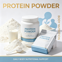 Poudre de protéines naturelles multi-sources avec vitamines et minéraux, formules personnalisées, complément nutritionnel quotidien pour adultes