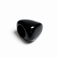 Capuchon de flacon de parfum en métal Zamac noir, forme de pierre, élégant et unique