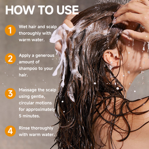 Ensemble shampooing et après-shampooing MOKERU à l'oignon, au romarin et à la biotine, sans sulfate, <span class=keywords><strong>duo</strong></span> pour la croissance des cheveux, anti-chute et anti-affinage, 500 ml - Product Image 5