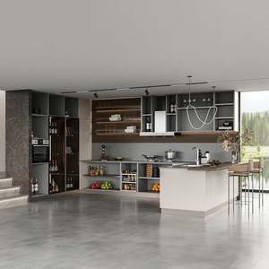 Sistema de Muebles de Cocina de Lujo Santopova con Estanterías Abiertas y Almacenamiento para Vinos - Product Image 2