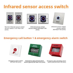 Botón <span class=keywords><strong>de</strong></span> Salida con Control <span class=keywords><strong>de</strong></span> Acceso para Exteriores, Resistente al Agua IP67, Metálico, Infrarrojo, Sin Contacto, para Apertura <span class=keywords><strong>de</strong></span> Puertas, Botón <span class=keywords><strong>de</strong></span> Liberación para Seguridad - Product Image 6